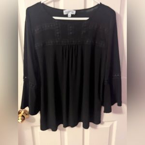 Cute black blouse with lace detail